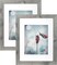 Grey 11x14 Picture Frame Set of 2. Display 11x14 without Mat or 8x10 with Mat.Wall Gallery Photo Frames